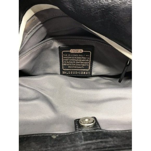 Coach Triple Compartment Style Large Blackgray Fabric Tote - Picture 9 of 10